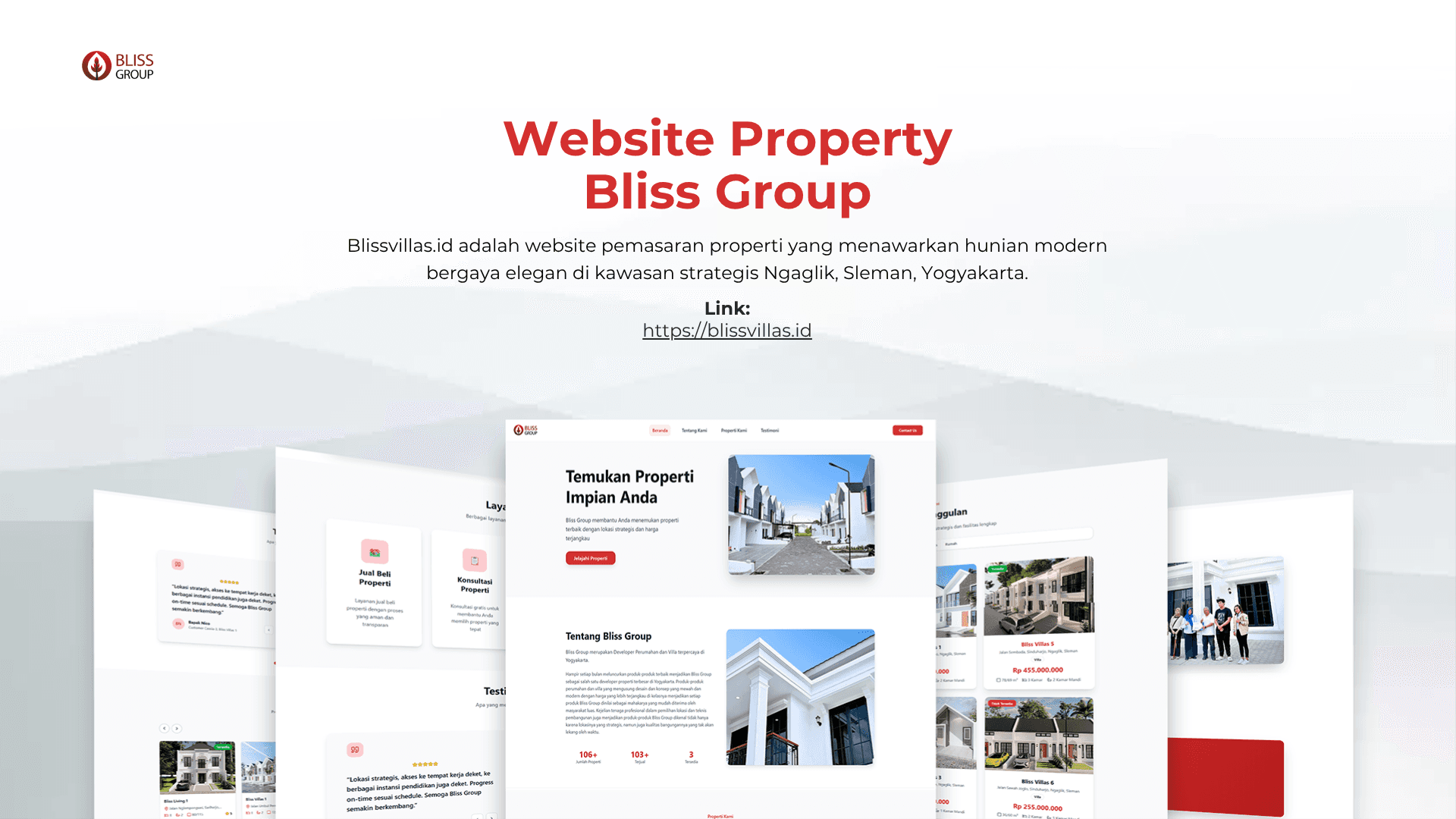 Website Property Bliss Group hero preview
