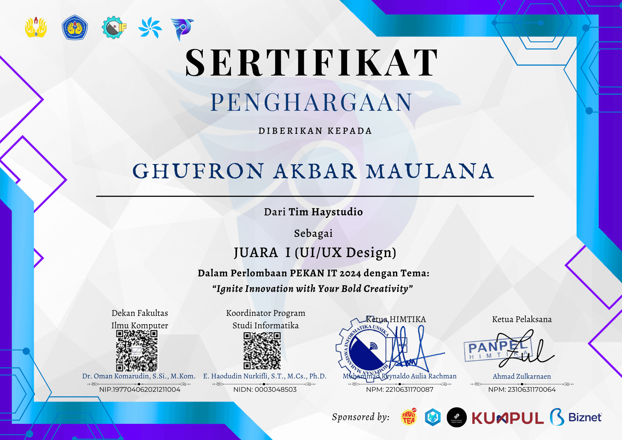 Pekan IT UI/UX Design: Ignitive Innovation with Your Bold Creativity